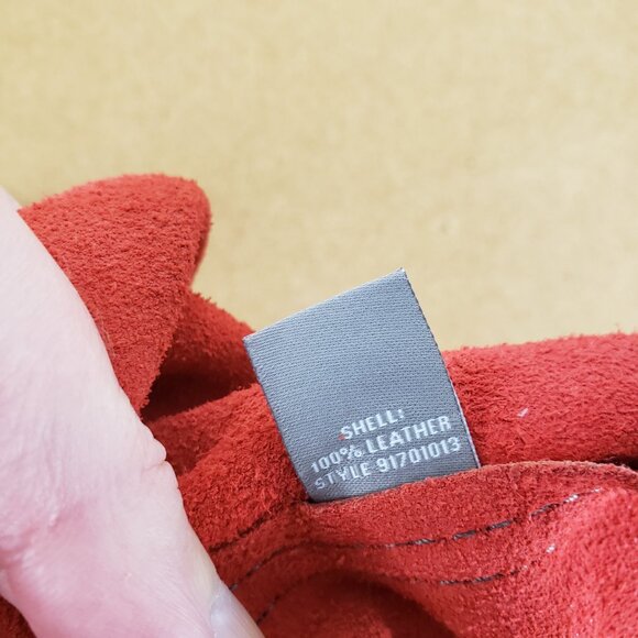 J Jill Coral Leather Tote Bag Purse Removable Pocket Hexagonal Unlined - Picture 9 of 13